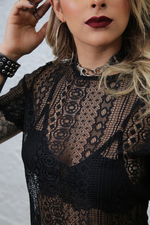 Camisa básica en encaje<br>  - Imagen 2