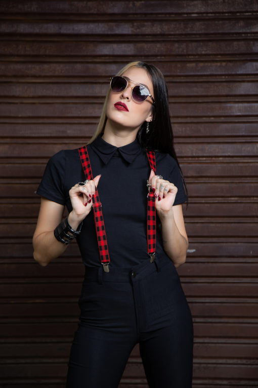Tirantas cuadros rojos<br> 