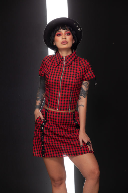 Falda cuadros en A - Dogs
