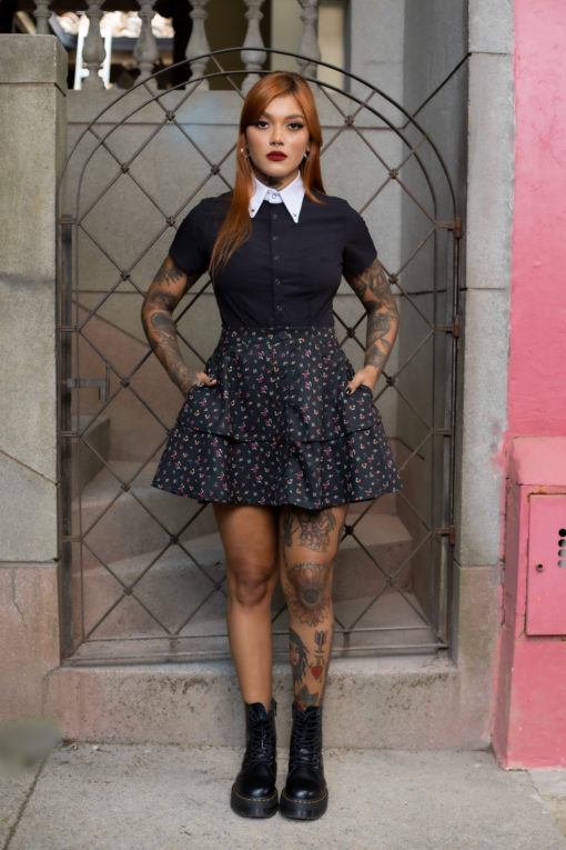Falda dos capas Black