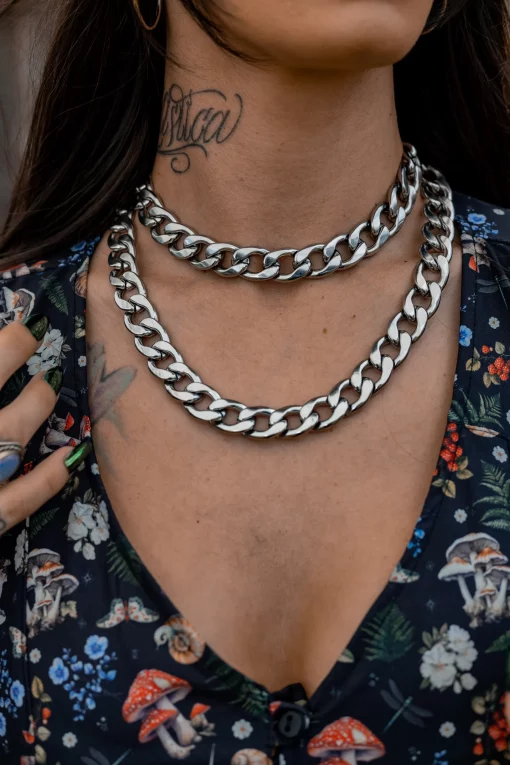 Cadena Boho doble gruesa acero
