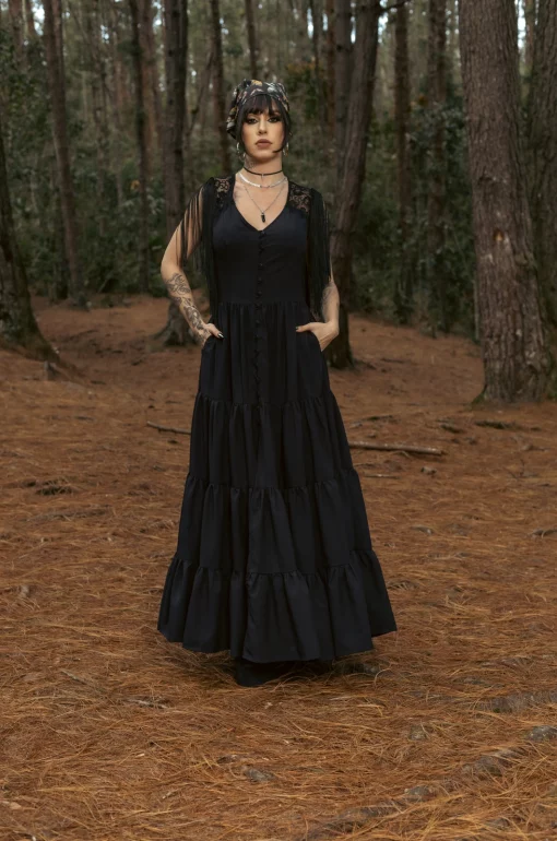 Vestido negro Kashmir - Imagen 4