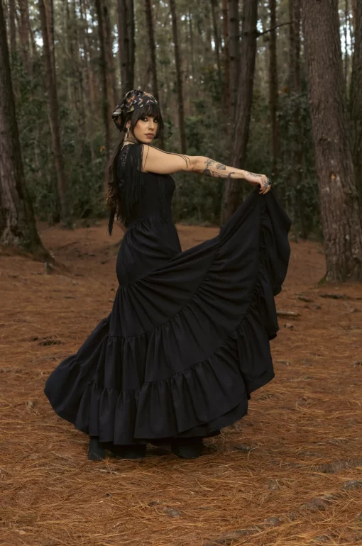 Vestido negro Kashmir - Imagen 3