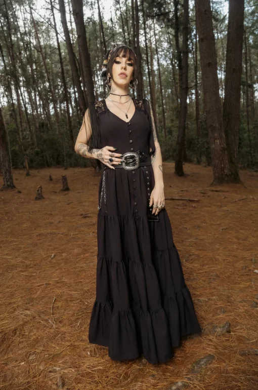 Vestido negro Kashmir - Imagen 8