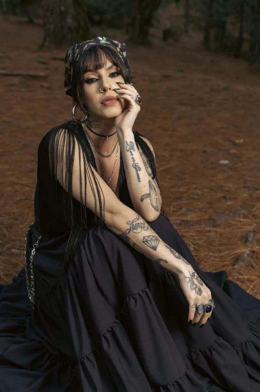 Vestido negro Kashmir - Imagen 7