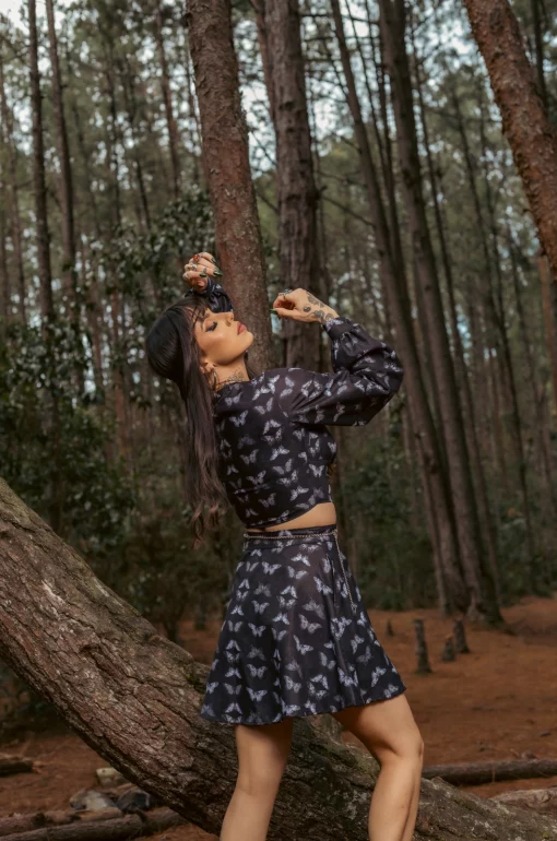 Croptop Black butterfly - Imagen 2