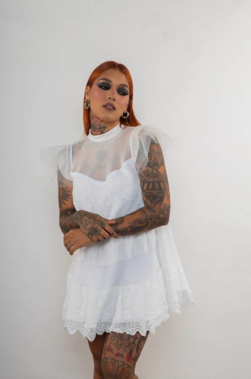 Vestido blanco hueso Hey Joe - Imagen 4