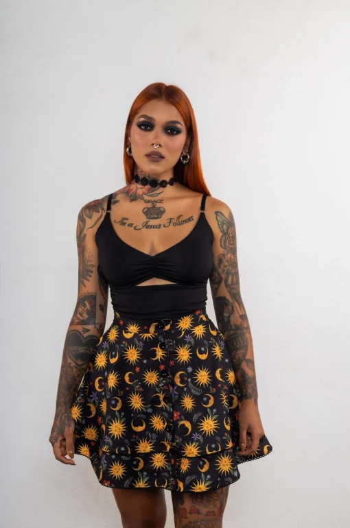 Croptop lycra negro One Rainy Wish - Imagen 3