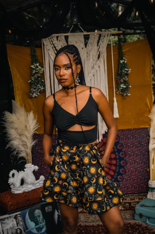 Croptop lycra negro One Rainy Wish