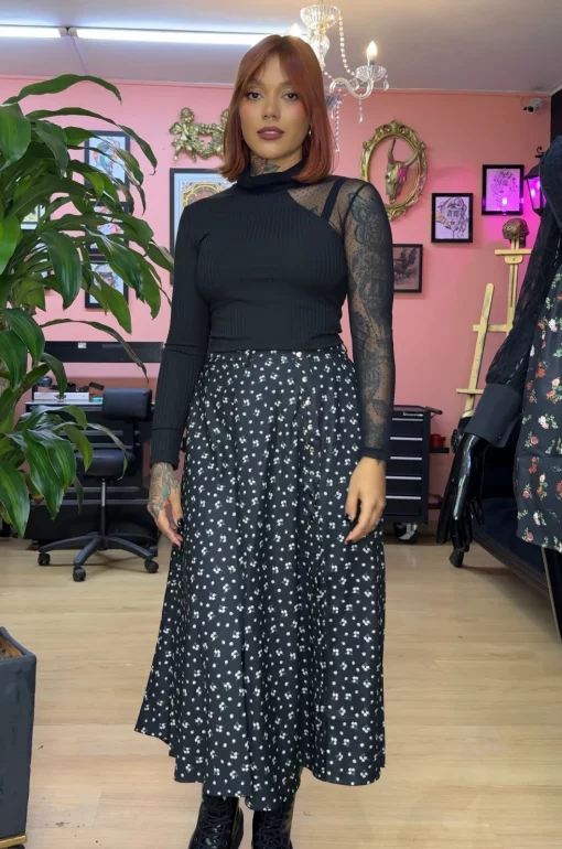 Croptop Polly black - Nirvana