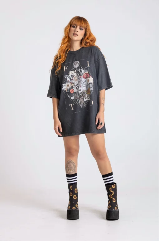 Camiseta oversize estampada Cadaver Exquisito