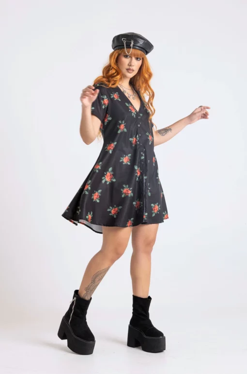 Vestido amplio rosas 11 y 6 - Imagen 3