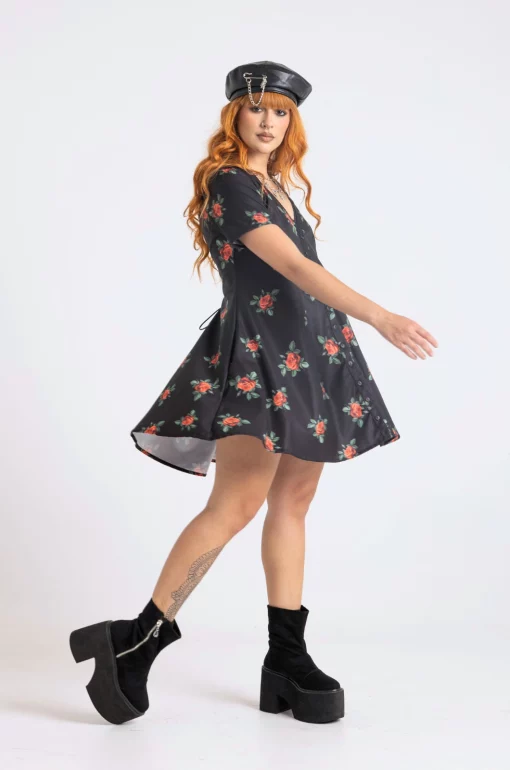 Vestido amplio rosas 11 y 6 - Imagen 2
