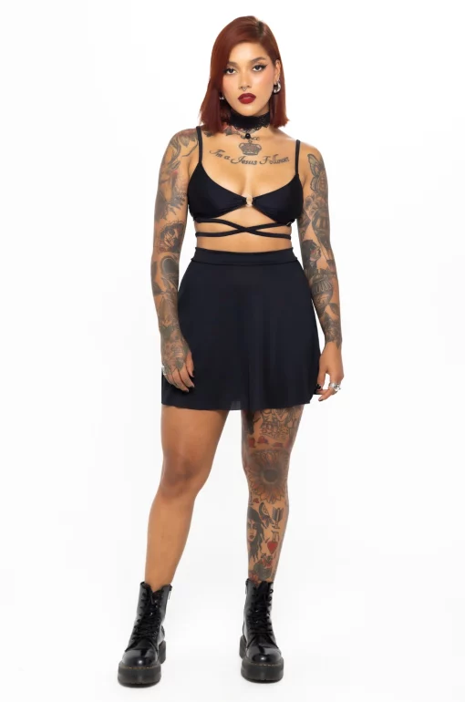 Vestido cruzado black arabeques - Black Lovers - Imagen 3