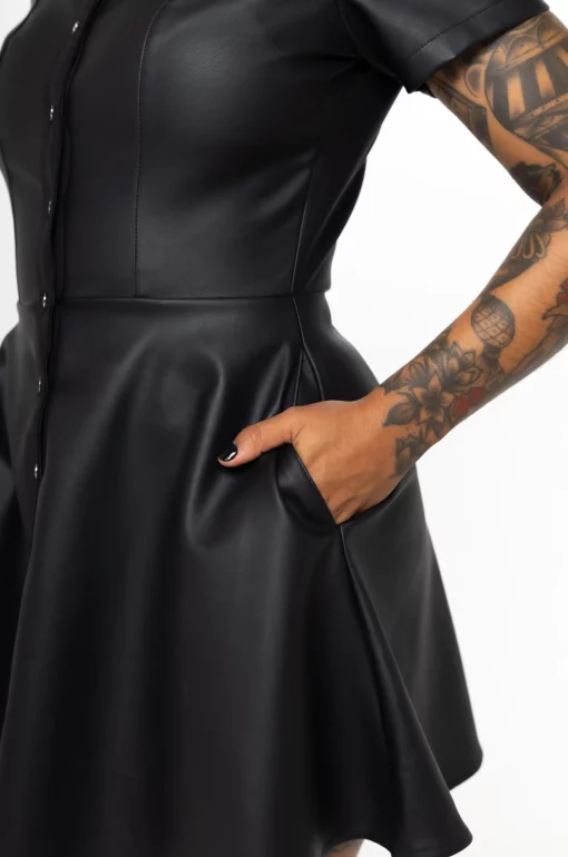 Vestido cuerina Coma - Black Lovers - Imagen 10