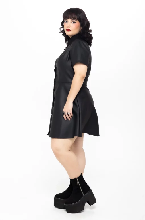 Vestido cuerina Coma - Black Lovers - Imagen 5