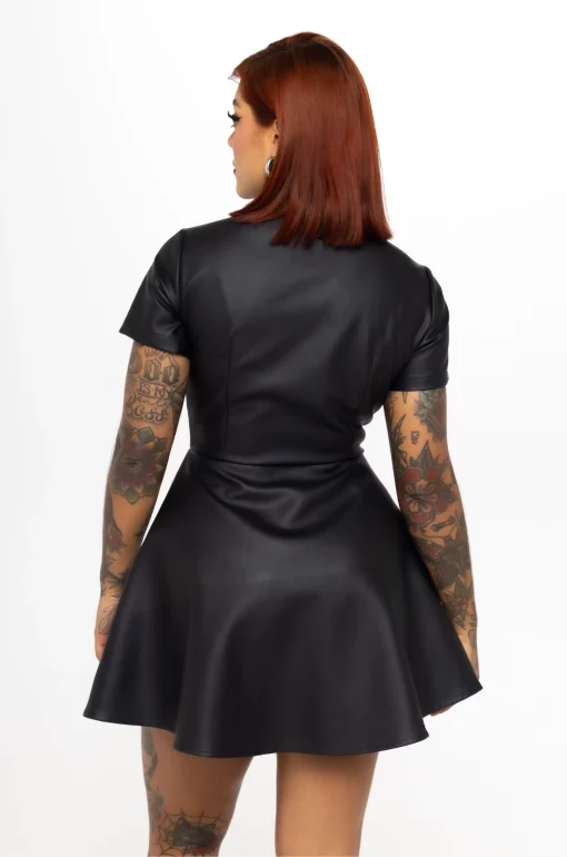 Vestido cuerina Coma - Black Lovers - Imagen 4