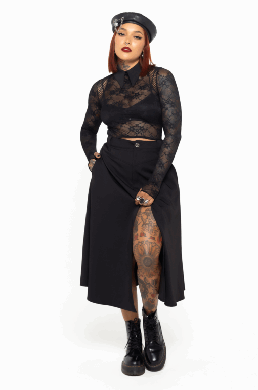 Croptop blonda black mesh - Black Lovers - Imagen 2