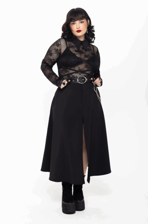 Croptop blonda black mesh - Black Lovers - Imagen 3