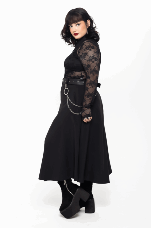 Croptop blonda black mesh - Black Lovers - Imagen 5