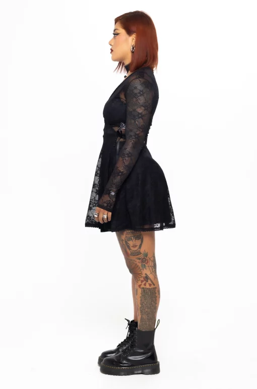 Vestido cruzado black mesh - Black Lovers - Imagen 5