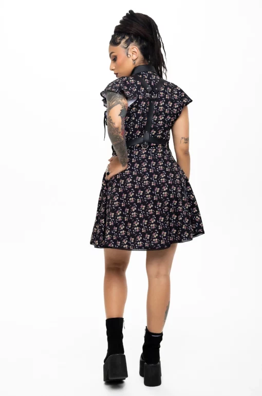 Vestido corto Flowers miniprint - Imagen 2