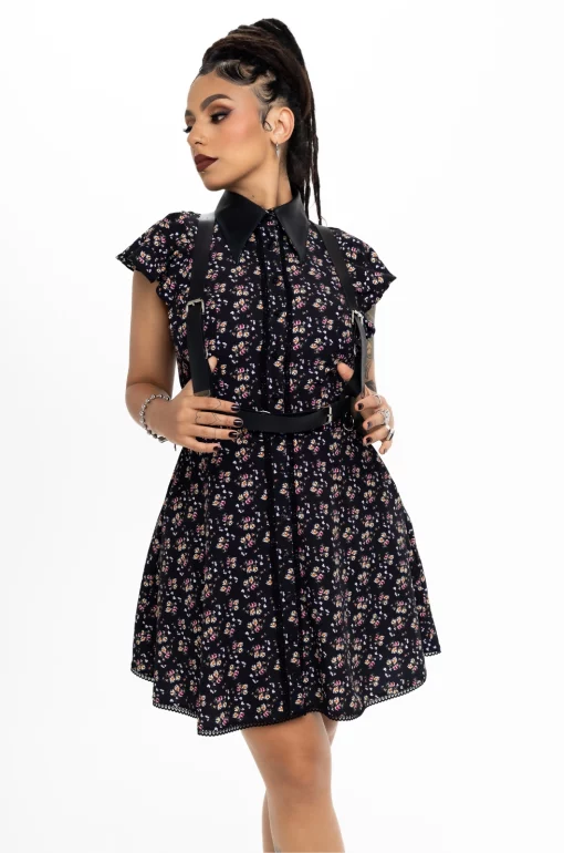 Vestido corto Flowers miniprint - Imagen 8