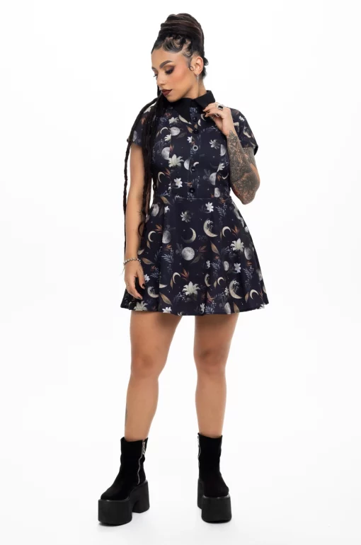 Vestido cuello negro Cable a Tierra - Imagen 2