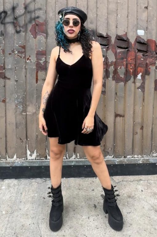 Vestido velvetin Die With a Smile - Black