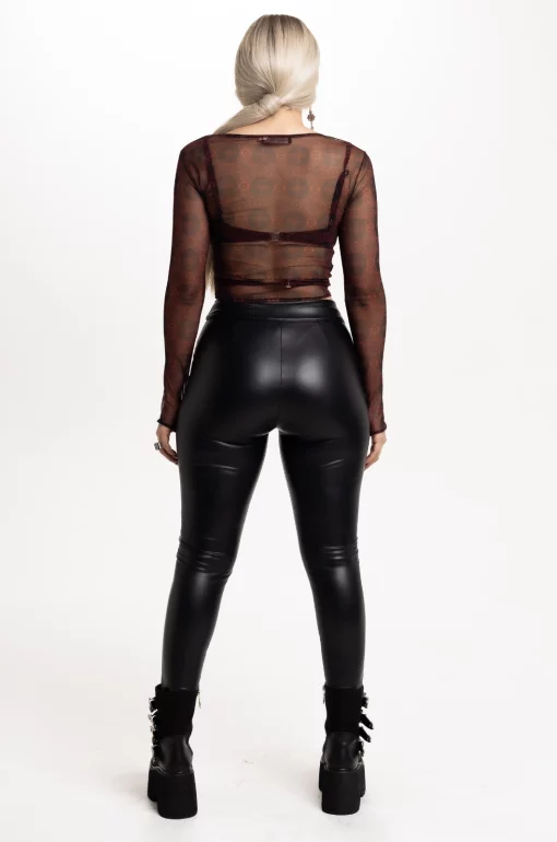 Pantalon cuerina con ojaletes Disease - Bad Romance - Imagen 4