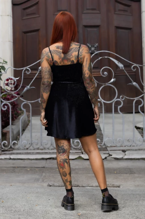 Vestido velvetin Die With a Smile - Black - Imagen 4