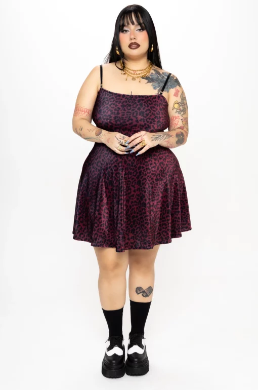 Vestido velvetine leopardo El puñal y el corazón - Imagen 2