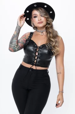 Bustier cuerina - Black Lovers