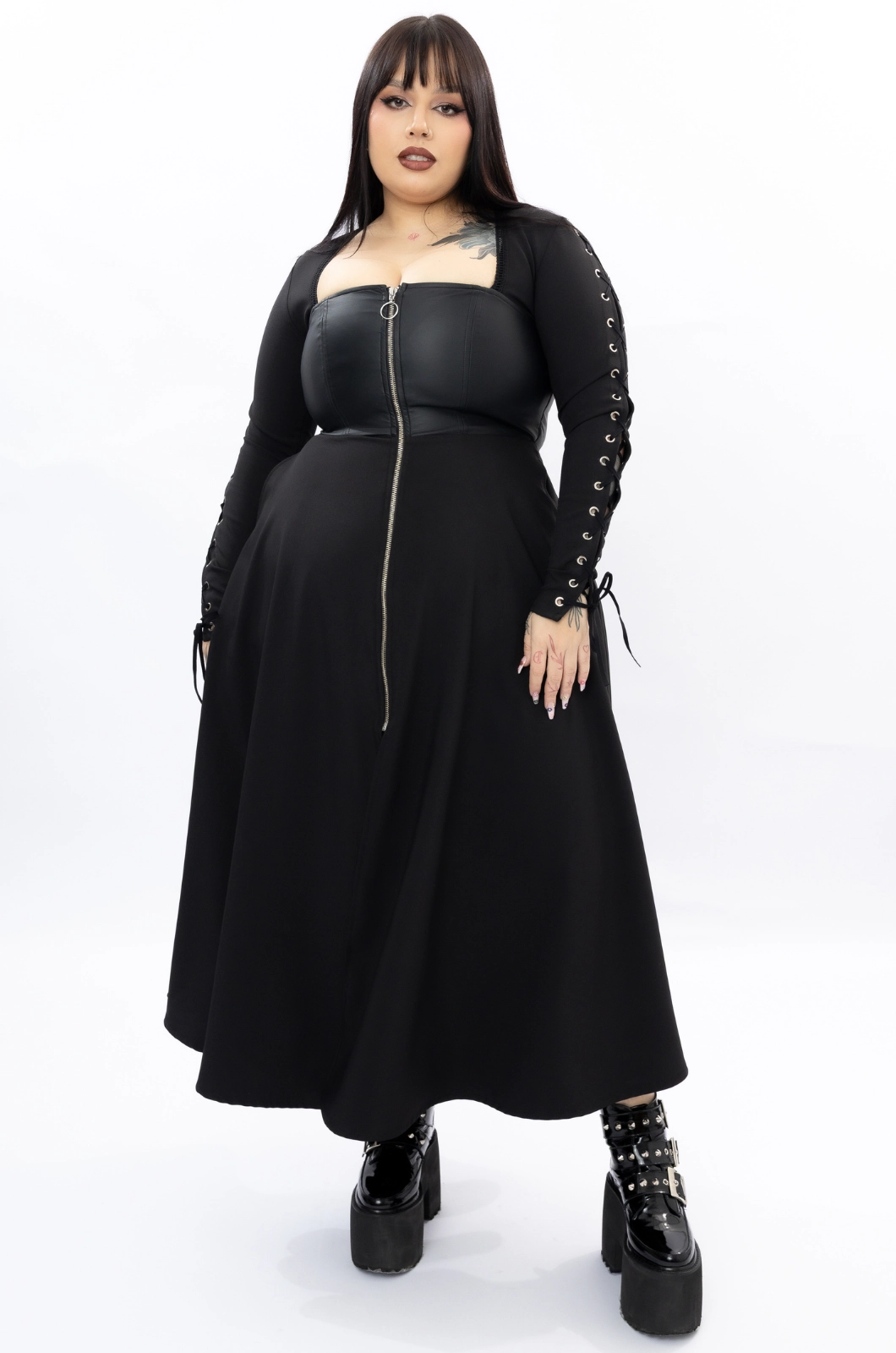 Vestido largo negro We will rock you - Queen - Imagen 3