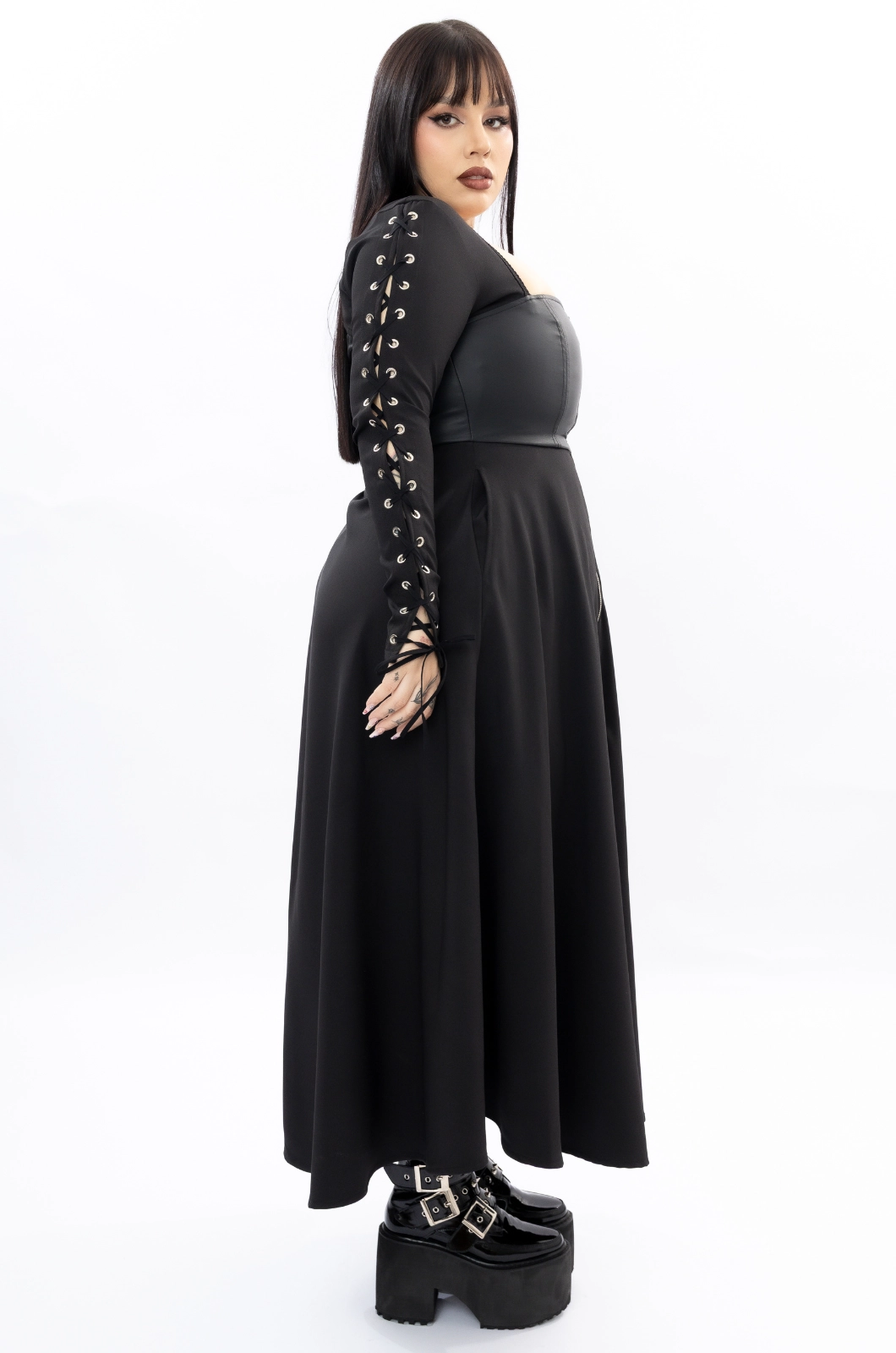 Vestido largo negro We will rock you - Queen - Imagen 4