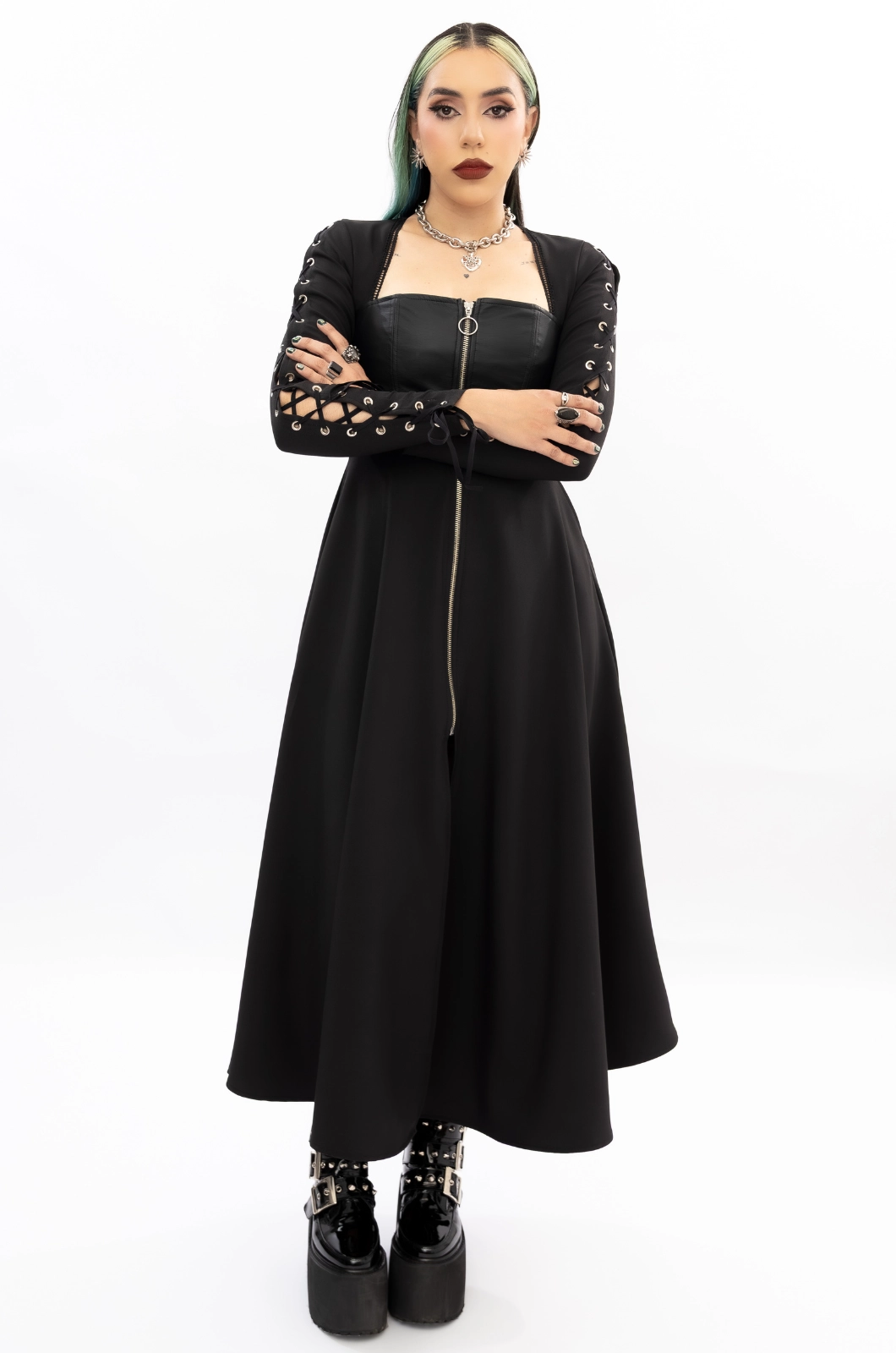 Vestido largo negro We will rock you - Queen - Imagen 6