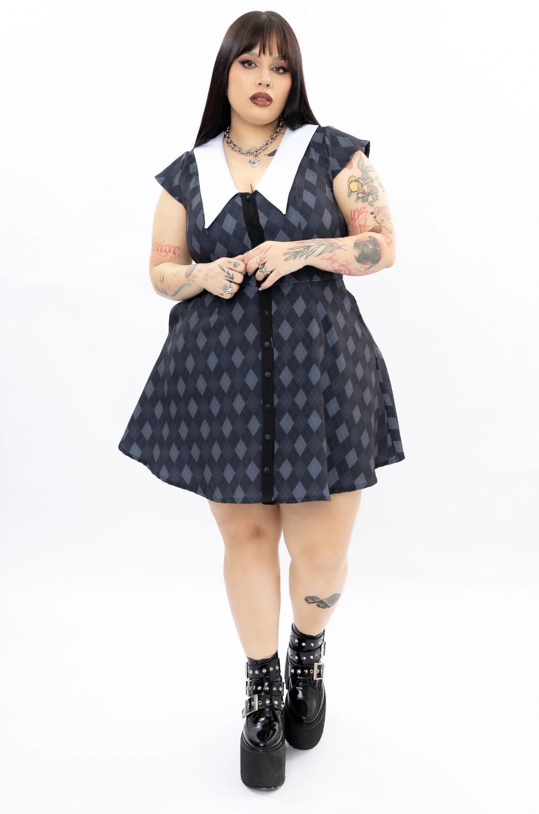 Vestido cuello blanco Somebody To Love - Queen - Imagen 3