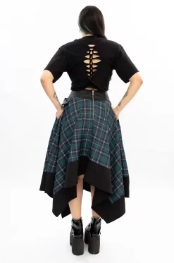 Alternative view of Falda cuadros verdes Killer Queen - Queen