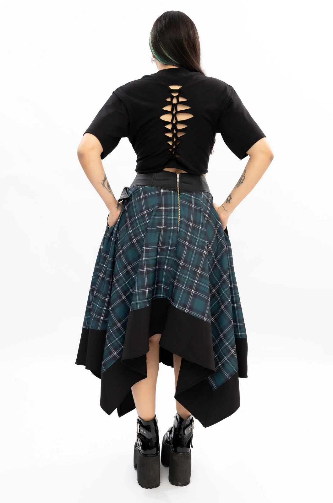 Falda cuadros verdes Killer Queen - Queen - Imagen 2