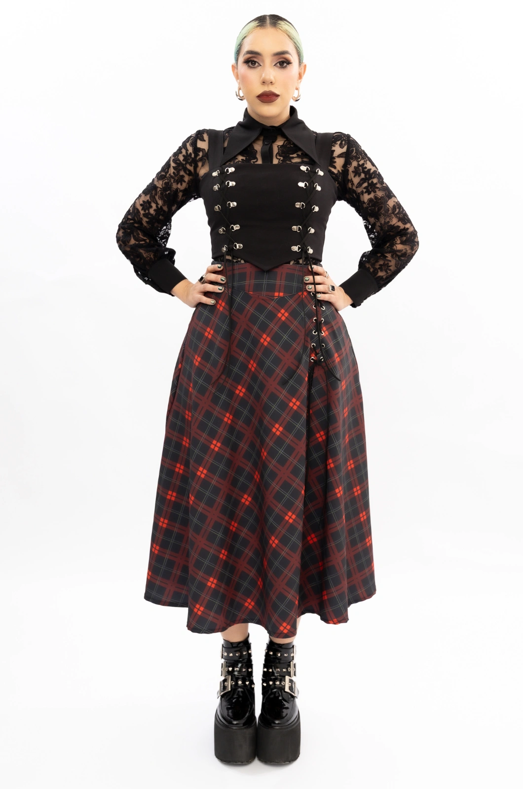 Falda cuadros rojos Love Of My Life - Queen - Imagen 4