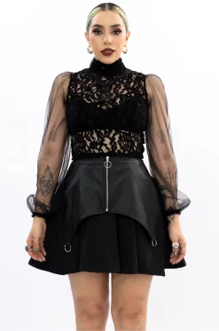 Alternative view of Falda cuerina doble Radio Ga Ga - Queen