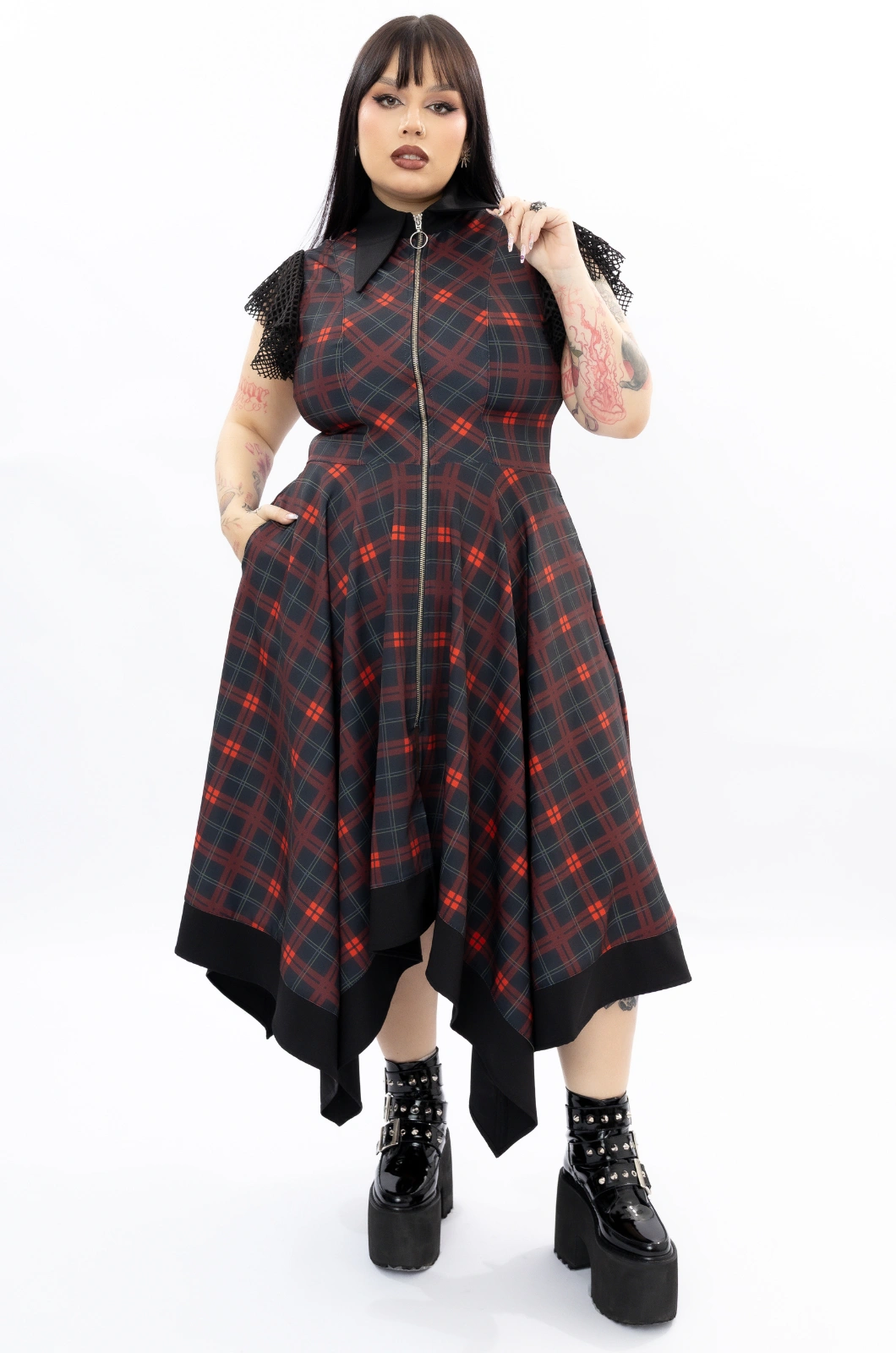 Vestido cuadros rojos Princes Of The Universe - Queen - Imagen 3